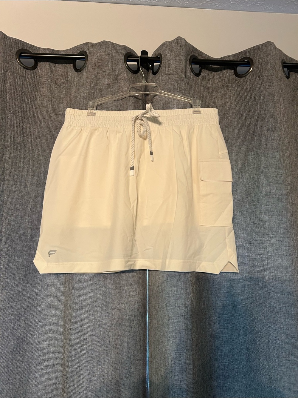 Fabletics Women's Cream Mini Skirt with Drawstring